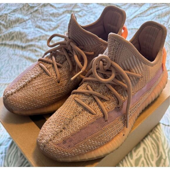 Adidas Yeezy Size 8 Boost 350 V2 Clay Men Used EG7490 - Picture 2 of 11